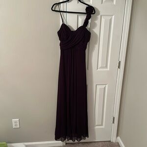 Betsy & Adam Purple Formal Dress